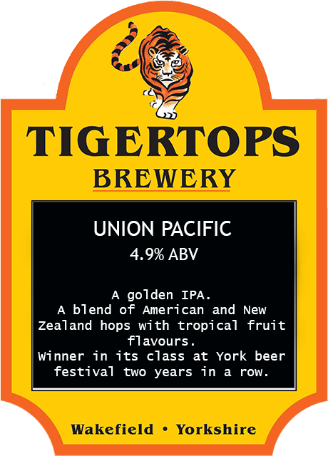 Union Pacific Golden IPA by Tigertops Brewery, Wakefield